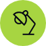 Home office stipend icon of a home office lamp